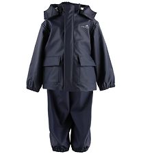Ver de Terre Rainwear w. Suspenders - PU - Navy Ver de Terre Rainwear w. Suspenders - PU - Navy