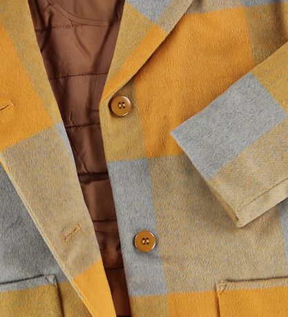 Soft Gallery Coat - Wool/Polyester - Eveleen - Golden Check