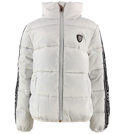 EA7 Puffer Jacket - Nimbus Cloud w. Logo Stripe