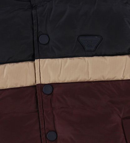 Emporio Armani Down Vest - Bordeaux/Navy w. Stripe Emporio Armani Down Vest - Bordeaux/Navy w. Stripe