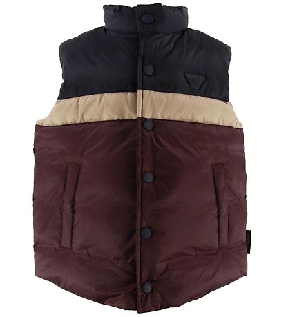 Emporio Armani Down Vest - Bordeaux/Navy w. Stripe Emporio Armani Down Vest - Bordeaux/Navy w. Stripe