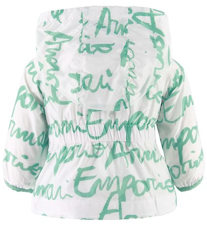 Emporio Armani Sommarjacka - Vit/Grön m. Logo