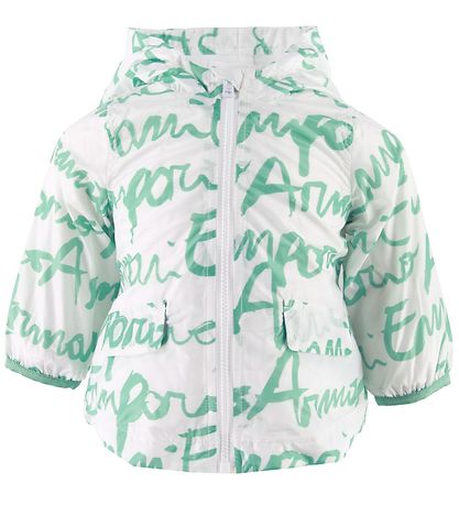 Emporio Armani Sommarjacka - Vit/Grön m. Logo