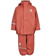 CeLaVi Rainwear w. Suspenders - PU - Redwood CeLaVi Rainwear w. Suspenders - PU - Redwood