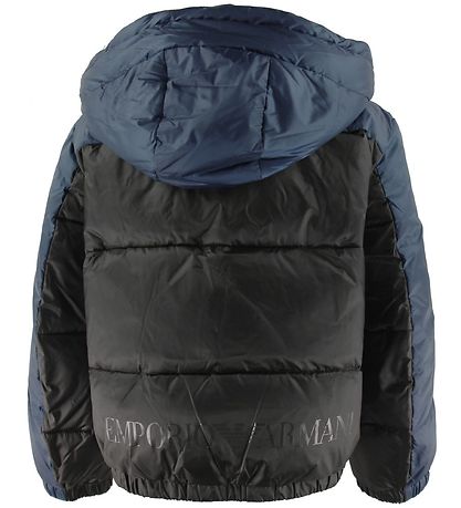 Emporio Armani Gevoerde Jas - Donker Legergroen/Donkerblauw