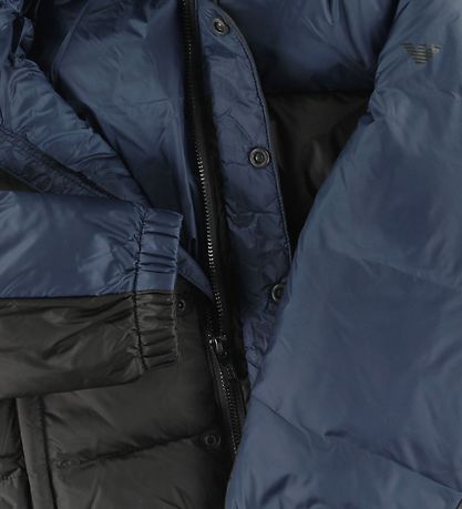 Emporio Armani Gevoerde Jas - Donker Legergroen/Donkerblauw