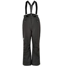 Pantalons de Ski av. Bretelles Color Kids - Noir