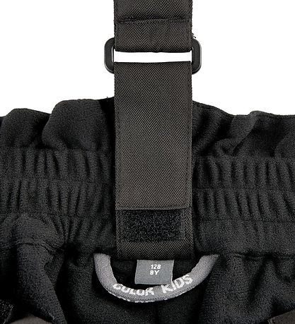 Color Kids Ski Pants w. Suspenders - Black