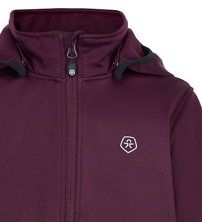 Color Kids Softshell Jacket w. Fleece - Potent Purple