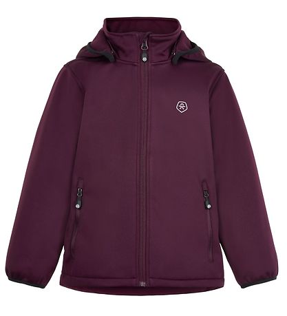 Color Kids Softshell Jacket w. Fleece - Potent Purple Color Kids Softshell Jacket w. Fleece - Potent Purple