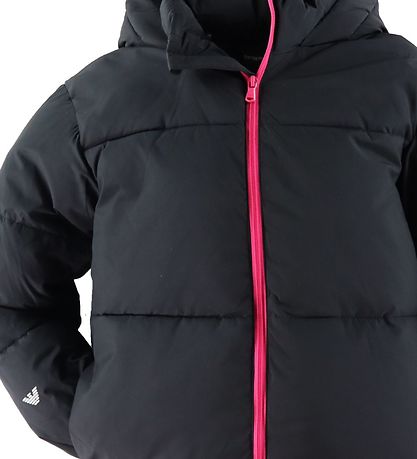 Emporio Armani Gevoerde Jas - Zwart m. Wit/Roze