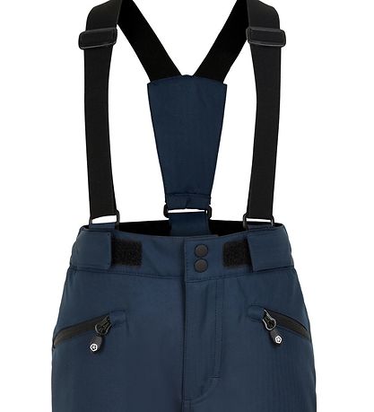 Color Kids Ski Pants w. Suspenders - Total Eclipse