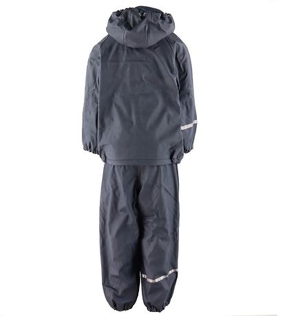 CeLaVi Rainwear w. Suspenders/Fleece - Recycle PU - Dark Navy
