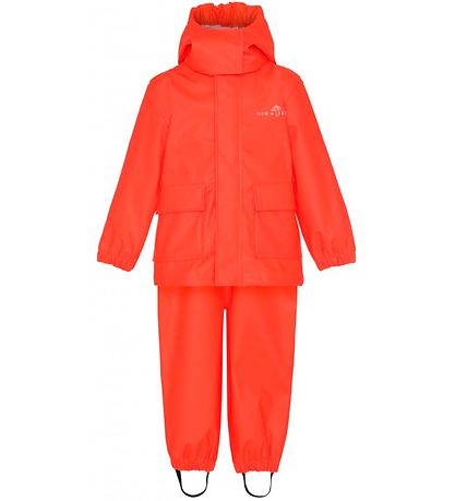 Ver de Terre Rainwear w. Suspenders - PU - Spicy Orange
