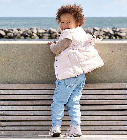 Ver de Terre Down Vest w. Belt - Rose Powder