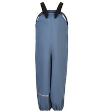 CeLaVi Rain Pants w. Suspenders - Recycled PU - China Blue w. Su CeLaVi Rain Pants w. Suspenders - Recycled PU - China Blue w. Su