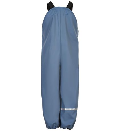CeLaVi Rain Pants w. Suspenders - Recycled PU - China Blue w. Su