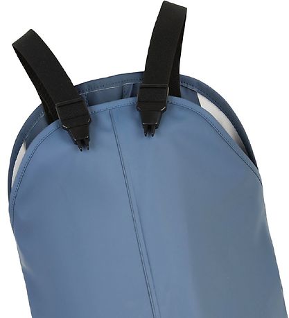 CeLaVi Rain Pants w. Suspenders - Recycled PU - China Blue w. Su