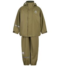 CeLaVi Rainwear w. Suspenders - PU - Khaki CeLaVi Rainwear w. Suspenders - PU - Khaki