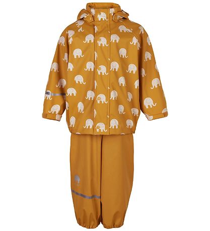 CeLaVi Rainwear - PU - Mineral Yellow w. Elephants CeLaVi Rainwear - PU - Mineral Yellow w. Elephants