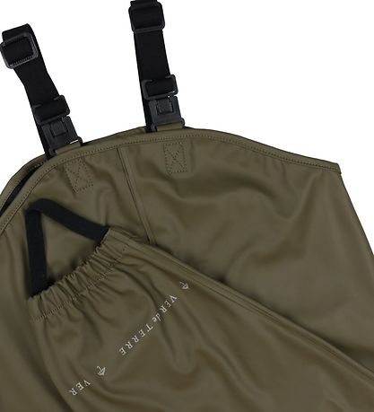 Ver de Terre Rainwear w. Suspenders - PU - Dark Moss Ver de Terre Rainwear w. Suspenders - PU - Dark Moss