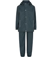 En Fant Rainwear w. Suspenders - PU - Dark Slate En Fant Rainwear w. Suspenders - PU - Dark Slate