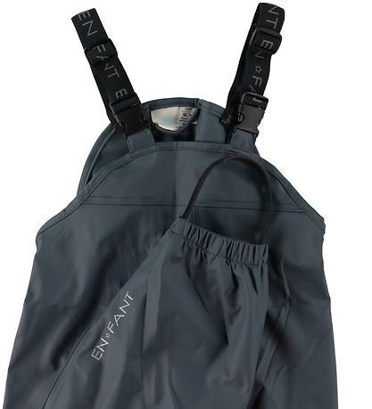 En Fant Regntøy m. Seler - PU - Dark Slate