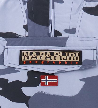 Napapijri Lightweight Jacket - Rainforest Anorak - Blue Camoufla Napapijri Lightweight Jacket - Rainforest Anorak - Blue Camoufla