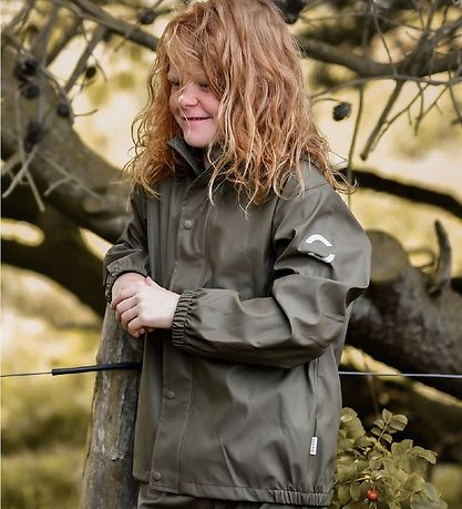 Mikk-Line Rainwear - Recycled - PU - Dusty Olive