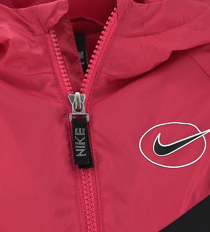 Nike Jacket - Floral Windrunner - Black/Pink