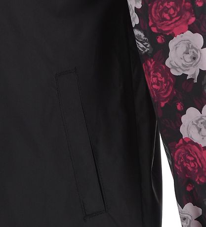 Nike Jacket - Floral Windrunner - Black/Pink