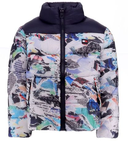 Tommy Hilfiger Puffer Jacket - Rwb Collage Pouf - White All-Over