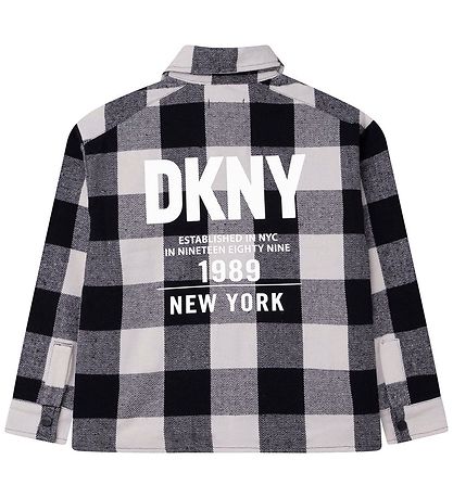 DKNY Shirt - Black/White Check w. Print