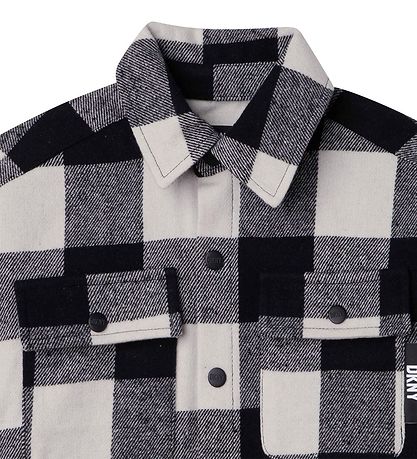 DKNY Shirt - Black/White Check w. Print