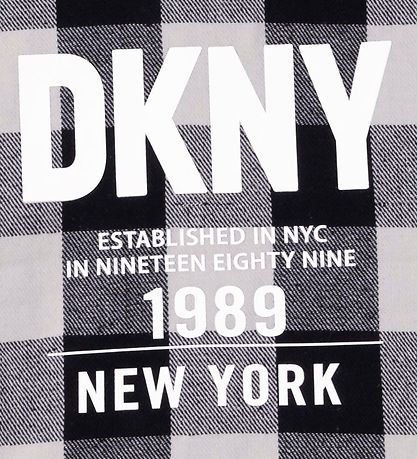 DKNY Shirt - Black/White Check w. Print