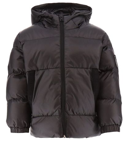 EA7 Puffer Jacket - Black w. Logo Stripes EA7 Puffer Jacket - Black w. Logo Stripes