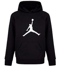 Sweat à Capuche Jordan - Le sauteur Logo - Noir av. Blanc
