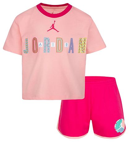 Jordan Collegeshortsit/T-paita - Girls Bff - Rush Vaaleanpunaine