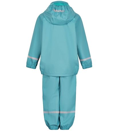 Color Kids Rainwear w. Suspenders - PU - Delphinium Blue