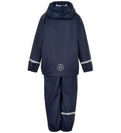 Color Kids Rainwear w. Suspenders - PU - Dress Blues