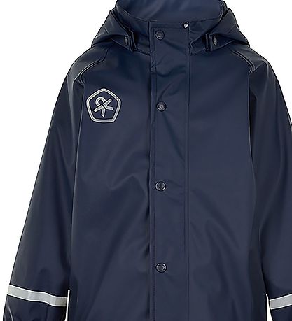 Color Kids Rainwear w. Suspenders - PU - Dress Blues