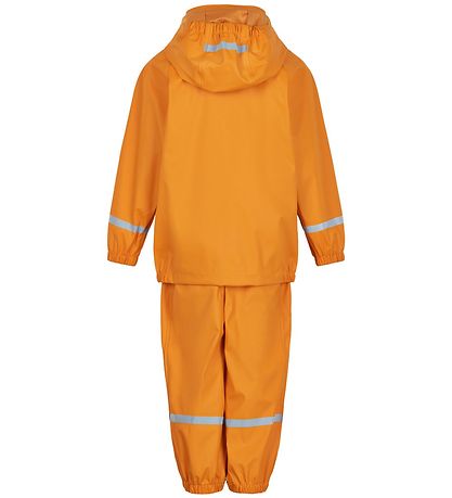 Color Kids Rainwear w. Suspenders - PU - Cadmium Yellow