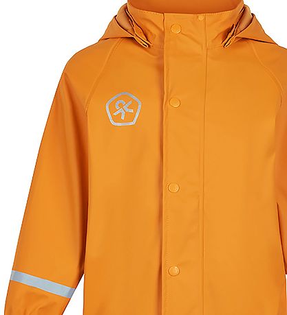 Color Kids Rainwear w. Suspenders - PU - Cadmium Yellow