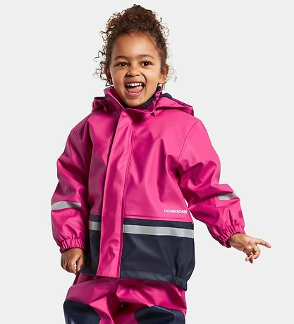Didriksons Regntøy m. Fôr - PU - Boardman - Plast Rosa