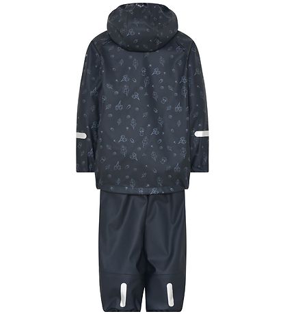 CeLaVi Rainwear w. Suspenders - PU - Dark Navy