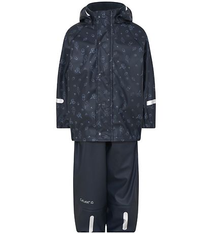 CeLaVi Rainwear w. Suspenders - PU - Dark Navy