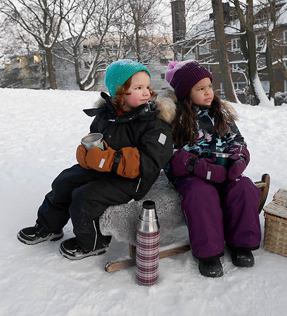 Reima Snowsuit - Stavanger - Black w. Faux Fur