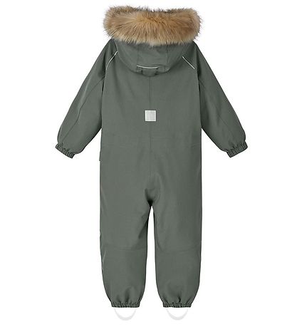 Reima Snowsuit - Trondheim - Thyme Green w. Faux Fur Reima Snowsuit - Trondheim - Thyme Green w. Faux Fur