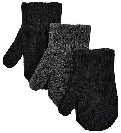 Moufles Mikk-Line - Laine/Polyamide - 3 Pack - Noir/Anthracite/N Moufles Mikk-Line - Laine/Polyamide - 3 Pack - Noir/Anthracite/N