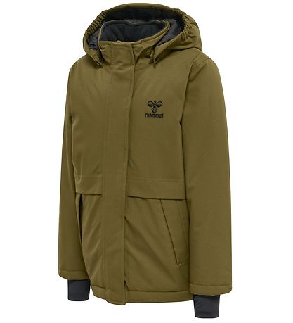 Hummel Winter Coat - hmlUrban - Dark Olive w. Shevrons